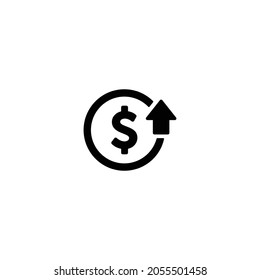 Icono de reducción de costes, vector de signo de reducción de costes