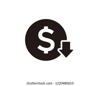 Cost Reduction Icon Symbol Vector