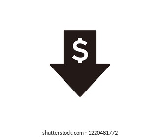 Cost reduction icon symbol vector