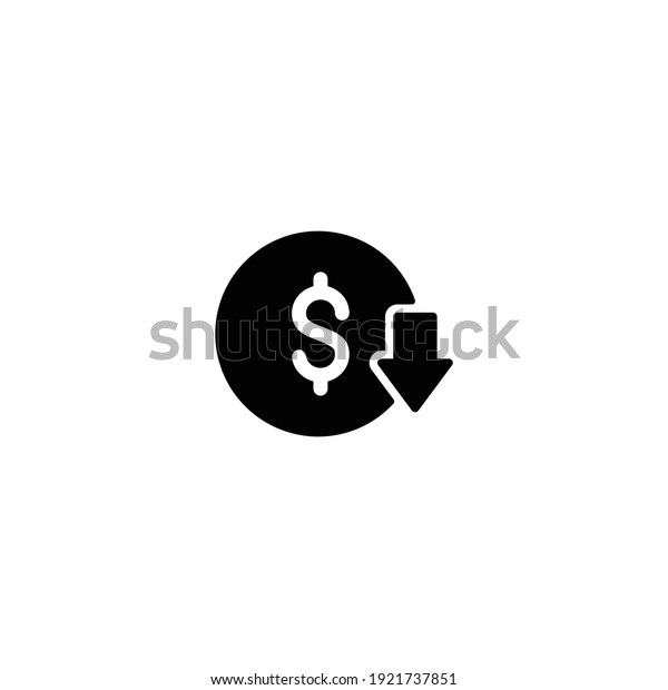 Cost Reduction icon vector for computer, web and\
mobile apps