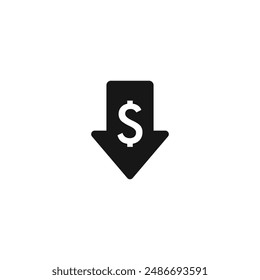 Cost reduction icon vector. EPS 10 editable vector