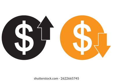 Ilustración vectorial de icono de reducción de costes.