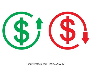 Ilustração do vetor do ícone de redução de custos.