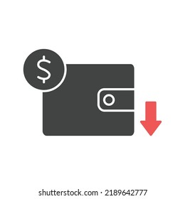 cost reduction icons  symbol vector elements for infographic web