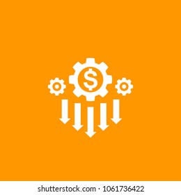 cost reduction strategy icon