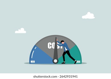 Ideias de economia de custos, redução de custos ou redução de despesas, otimização financeira ou contábil, conceitos de redução de custos para gerar mais lucros, empreendedores inteligentes tentam reduzir os custos ao mínimo.