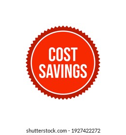 Cost Savings Icon Label Sticker Badge Design Vector