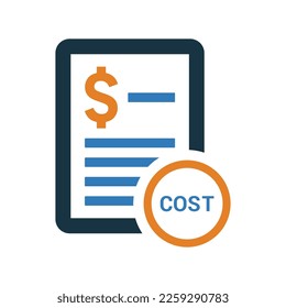 Cost Statement icon. Simple editable vector graphics.