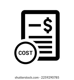 Cost Statement icon. Simple editable vector graphics.