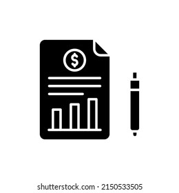 cost statement icon in vector. logotype