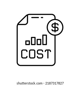 Cost Statement icon in vector. Logotype