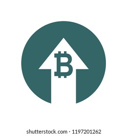 Cost symbol increase icon. Vector symbol image isolated on background .