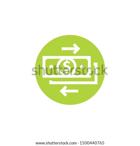 Cost transaction icon. Clipart image isolated on white background