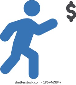 cost vector glyph colour icon
