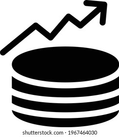 icono plano de glifo de vector de coste