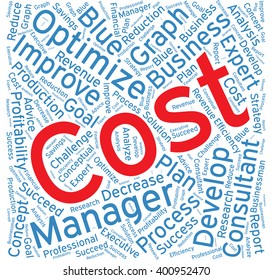 Cost ,Word cloud art  background