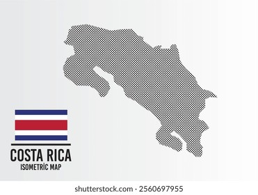 Costa Rıca flag and map vector	
