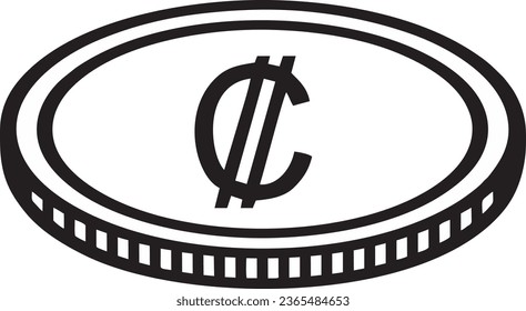 Costa Rica  currency black vector quality files 