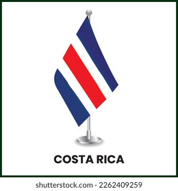 Costa Rica Desk Flag and Costa Rica Flag Design