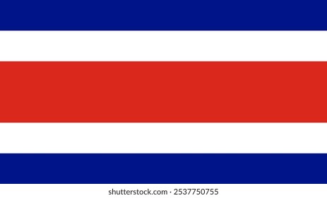 Costa Rica Flag, 16:9 Format, Flag of Costa Rica, Vector Images