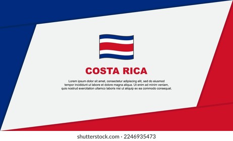 Costa Rica Flag Abstract Background Design Template. Costa Rica Independence Day Banner Cartoon Vector Illustration. Costa Rica Banner