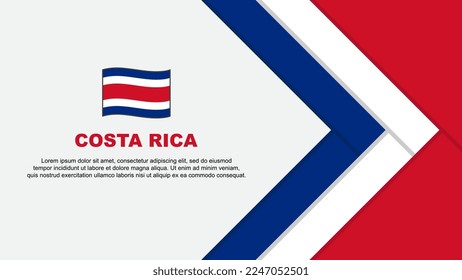 Costa Rica Flag Abstract Background Design Template. Costa Rica Independence Day Banner Cartoon Vector Illustration. Costa Rica Cartoon