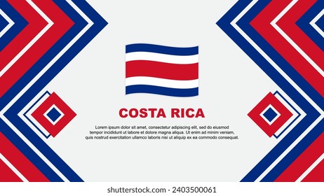 Costa Rica Flag Abstract Background Design Template. Costa Rica Independence Day Banner Wallpaper Vector Illustration. Costa Rica Design