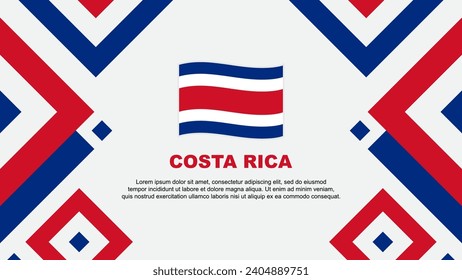 Costa Rica Flag Abstract Background Design Template. Costa Rica Independence Day Banner Wallpaper Vector Illustration. Costa Rica Template