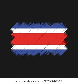 Costa Rica Flag Brush. National Flag