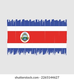 Costa Rica Flagge Pinselstrich Vektorgrafik