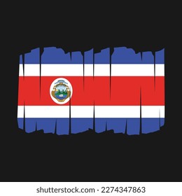 Costa Rica Flagge Pinselstrich Vektorgrafik