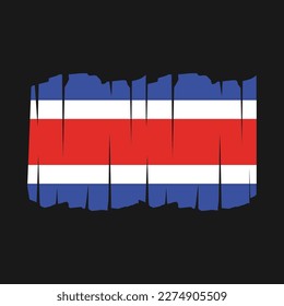 Costa Rica Flag Brush Vector Illustration