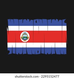 Ilustración del vector de pincel de bandera de Costa Rica