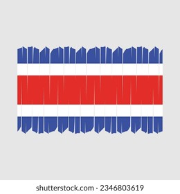 Costa Rica Flagge Pinselstrich Vektorgrafik