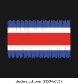 Costa Rica Flagge Pinselstrich Vektorgrafik