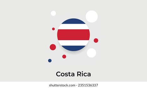 Costa Rica flag bubble circle round shape icon colorful vector illustration