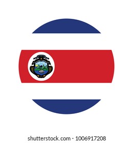 Costa Rica Flag, button Costa Rica Flag.