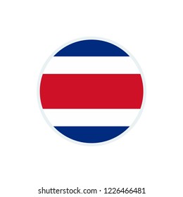 Costa Rica flag. Costa Rica circle flag.