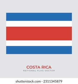 costa rica flag design, National flag of costa rica vector design file format eps