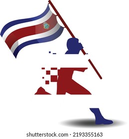 COSTA RICA FLAG , a good for decorations independent day