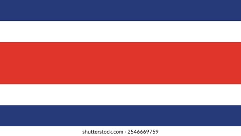 Costa Rica Flag Illustration Premium Quality High Resolution 300DPI