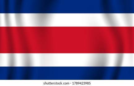 Bildvektor der Flagge Costa Ricas. EPS.file.
