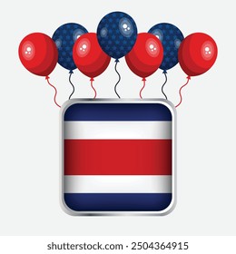 Costa Rica Flag Independence Day Celebration