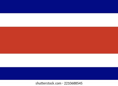 Indicador de Costa Rica vector aislado en colores oficiales y Proporción Ilustración vector Correctamente