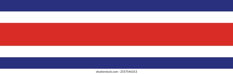 Costa Rica flag long banner digital vector illustration