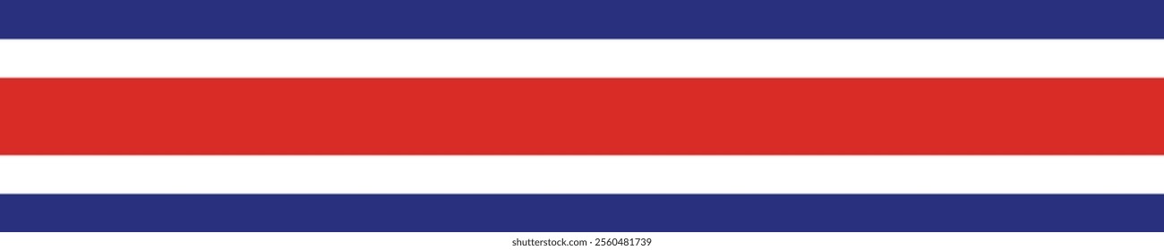 Costa Rica flag long banner digital vector illustration