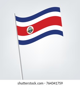 Costa Rica flag. mini flag.