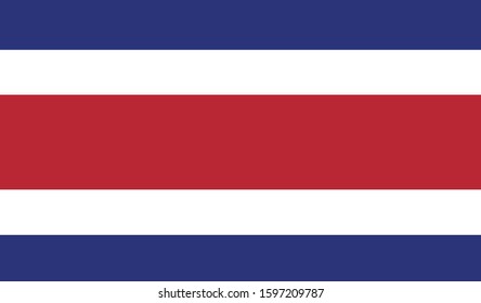 Costa Rica flag national American flat icon, America country illustration vector 