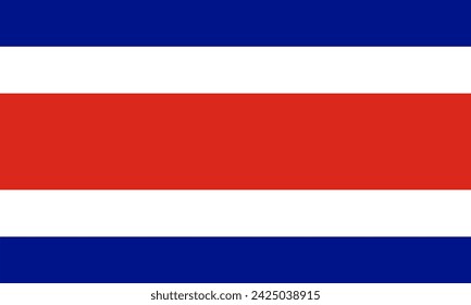 Costa Rica flag in official colors and proportion correctly vector