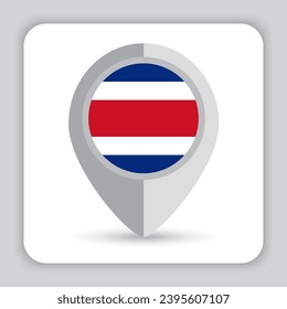 Costa Rica Flag Pin Map Icon